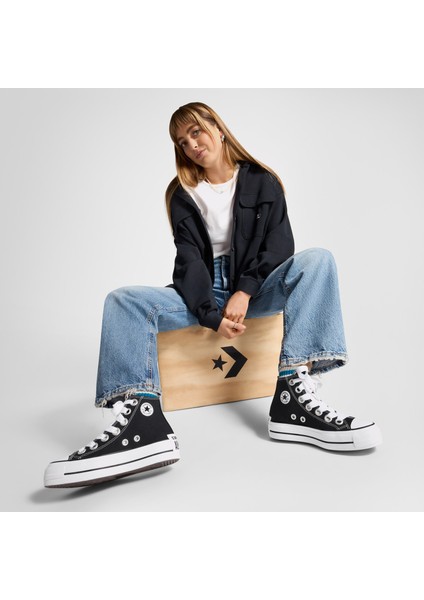 Chuck Taylor All Star Lift Kadın Siyah Platform Sneaker fırsatları
