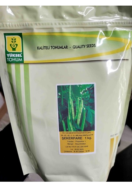 Şekerpare Sırık Fasulye Tohumu 1 kg ( 2025 Tarihli)