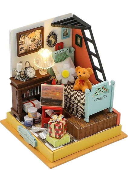Kulübe Dekompresyon El Yapımı Mini Ev Montajı Yaratıcı Puzzle Model Ev (Yurt Dışından)
