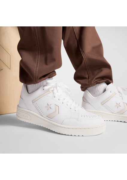 Cons Weapon Unisex Beyaz Deri Sneaker fırsatları