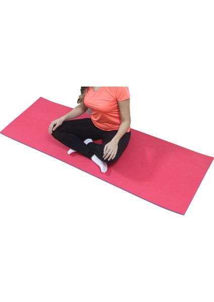 180X60CM 15MM Extra Rahat Pembe-Mavi Yoga Matı modelleri