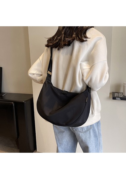 Spor ve Eğlence Oxford Kumaş Omuz Çantası Çok Yönlü Crossbody Seyahat Büyük Kapasiteli Ay Çantası (Yurt Dışından)