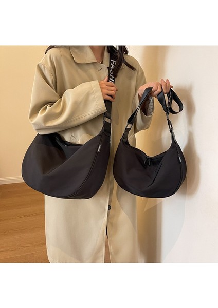 Spor ve Eğlence Oxford Kumaş Omuz Çantası Çok Yönlü Crossbody Seyahat Büyük Kapasiteli Ay Çantası (Yurt Dışından)