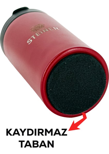 Paslanmaz Çelik Termos 380 ml Mat Kırmızı Sıcak ve Soğuk Tutma Özellikli Termos