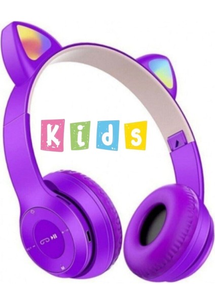 A+ Kalite Vilya Kedi Kulağı Detaylı Uyumlu Bluetooth Kablosuz Kulaklık Çocuk Oyuncu + Aux Kablo fiyatları