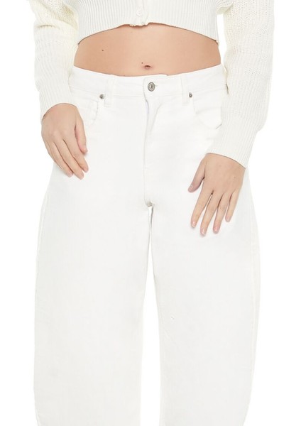 Kadife Baggy Barrel Pantolon