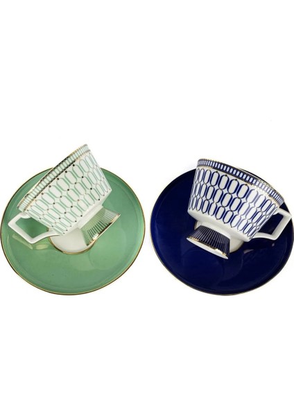 Indigio 2'li Rastgele Renk Kahve Fincan Set 90 cc Butik Porselen fiyatları