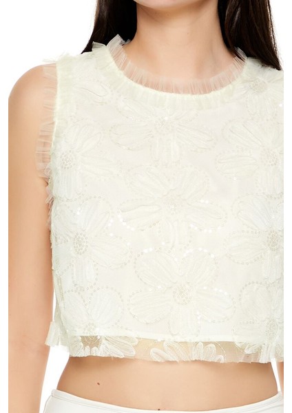 Payetli Çiçek Desenli Bluz indirimleri