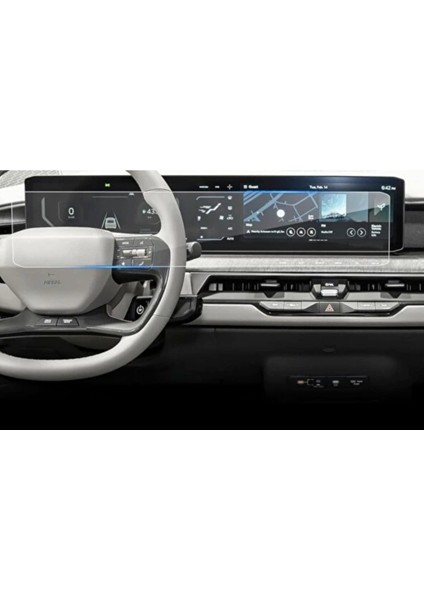 Kia Ev3 12,3 Inç Gösterge Hayalet Ekran Için Hd Digital Ekran Koruyucu Nano Tempered Film