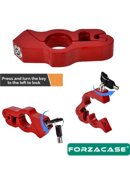 Universal Metal Motosiklet Kilidi 2 Anahtarlı Gidon ve Fren Kilit - FC1002 fırsatları