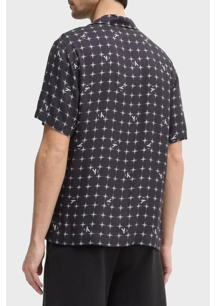 Jakarlı Regular Fit Kısa Kollu Gömlek KM0KM011480GO Erkek Gömlek KM0KM01148 0go