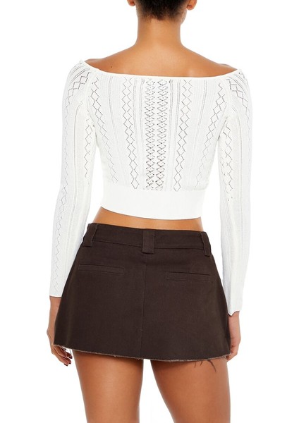Pointelle Triko Crop Kazak