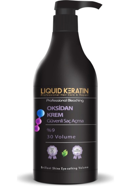 Oksidan Krem Güvenli Saç Açma Beyaz Krem 500 ml Organik Sertifikalı