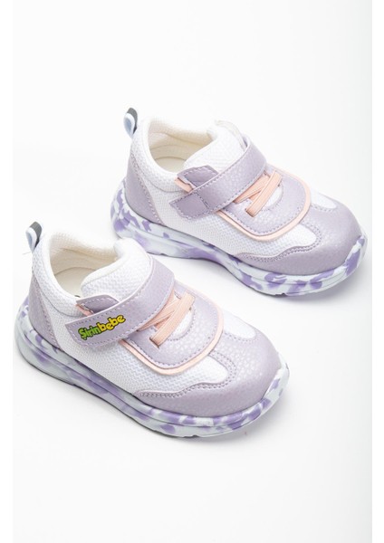 Şirinbebe Ortopedik Kız Bebek Ilk Adım Spor Ayakkabı Lila Cırtlı Anorak Malzeme