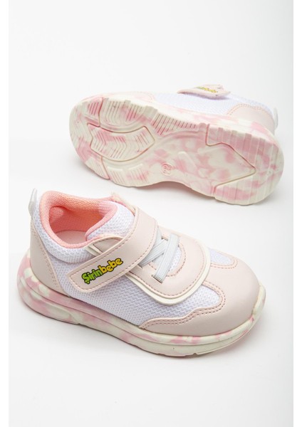 Şirinbebe Ortopedik Kız Bebek Ilk Adım Spor Ayakkabı Pudra Cırtlı Anorak Malzeme