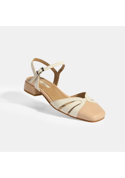 Rolenda Beyaz Kadın Slingback Deri Günlük Ayakkabı indirimleri