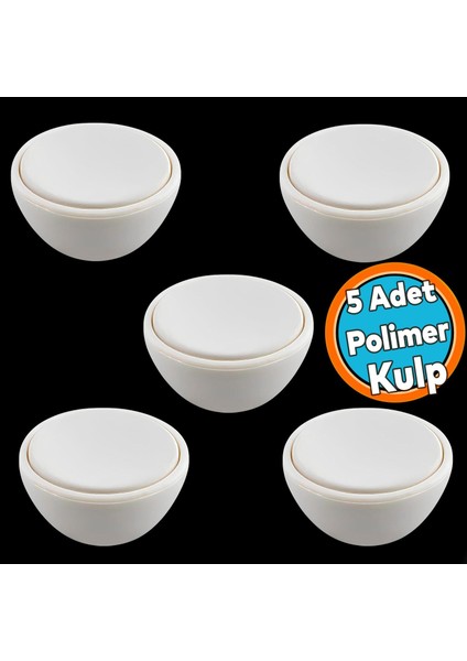 Polimer Düğme Kulp Içbükey Mat Aytaşı Dolap Mobilya Mutfak Dolabı Çekmece Kulpu Kulbu 5 Adet