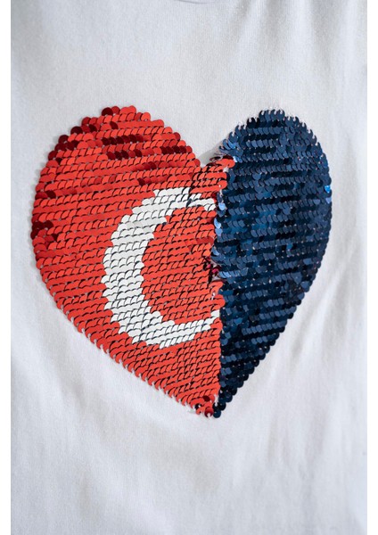 Kız Çocuk Pul Payetli Tüllü Elbise - Kalp Desenli, Kısa Kollu, Şık ve Rahat fiyatları