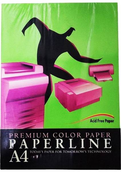 Paperline 160 gr Papağan Yeşili 250 Yaprak Renkli Fotokopi Kağıdı