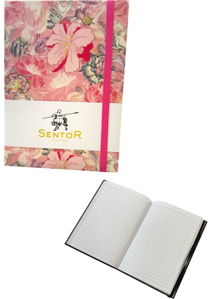 Sentor Çiçek Desenli Suni Deri 168 Ypr Çizgili 14 x 20CM Çok Amaçlı Defter fırsatları