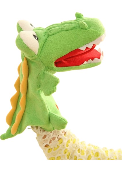 Sevimli Peluş Bebek El Kuklası Ebeveyn-Çocuk Oyunu Dinozor Tyrannosaurus Rex Hayvan Eln Bebek Bez Bebek El Kuklası (Yurt Dışından)