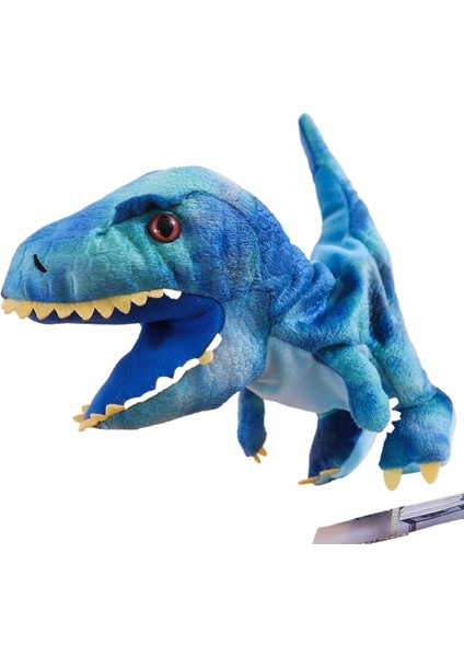 Sevimli Peluş Bebek El Kuklası Ebeveyn-Çocuk Oyunu Dinozor Tyrannosaurus Rex Hayvan Eln Bebek Bez Bebek El Kuklası (Yurt Dışından)