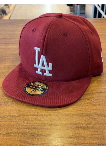 La Lakers Nakışlı Bordo Hip Hop Snapback Rapper Basket Cap Şapka