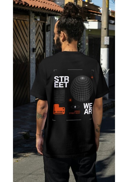 Sırt Baskılı Oversize Erkek Tshirt