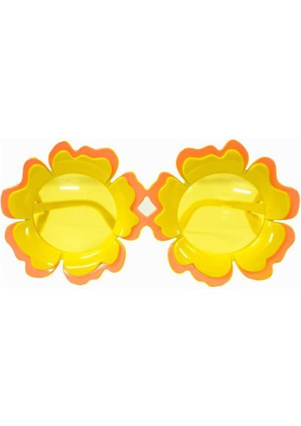 Nessiworld Papatya Şekilli Turuncu Sarı Renkli Hawaii Konsept Parti Gözlüğü 15 x 7 cm