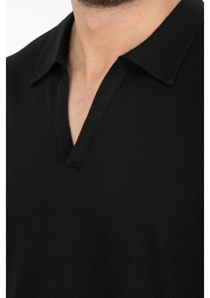 Erkek %100 Pamuk V Yaka T-Shirt - Siyah, Şık ve Rahat Tasarım, Yaz Modası modelleri