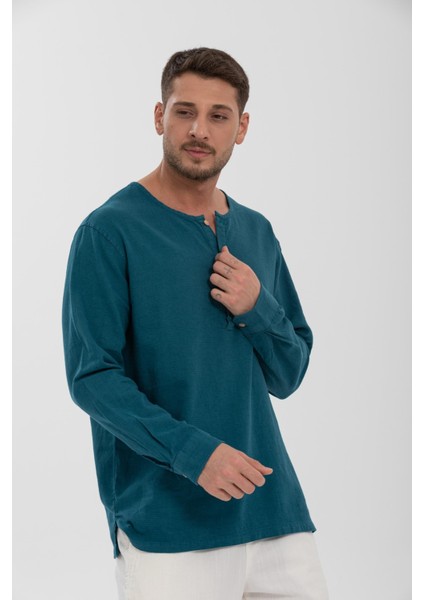 %100 Pamuk, Hakim Yaka Erkek Uzun Kollu Gömlek modelleri