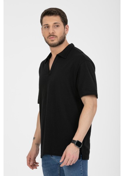 Erkek %100 Pamuk V Yaka T-Shirt - Siyah, Şık ve Rahat Tasarım, Yaz Modası modelleri