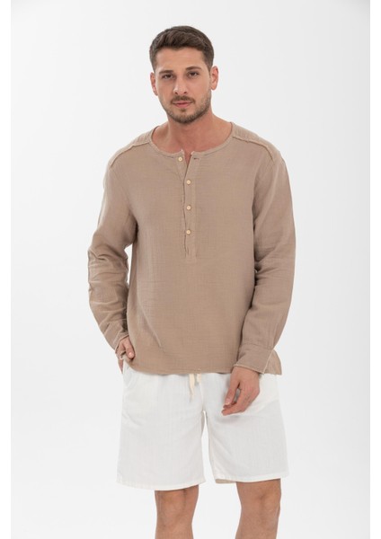 Erkek %100 Pamuklu Gömlek - Konforlu ve Şık Tasarım, Her Mevsim Kullanıma Uygun fırsatları