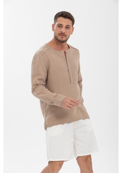 Erkek %100 Pamuklu Gömlek - Konforlu ve Şık Tasarım, Her Mevsim Kullanıma Uygun indirimleri