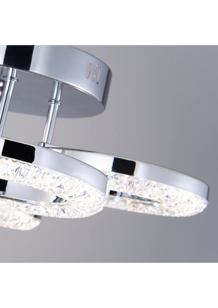 Oylum 4'lü Krom 24 Watt Kristalli Koridor Salon LED Plafonyer Avize fırsatları