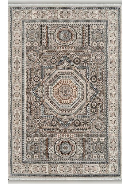 Marlow QJ02A Yumuşak Dokulu Etnik ve Vintage Desenli Şık Halı