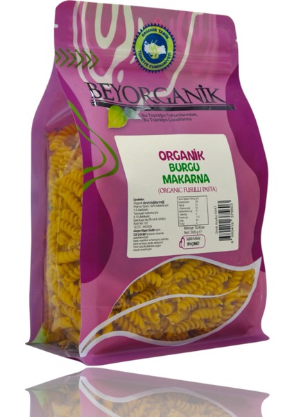 Organik Burgu Makarna 500 gr