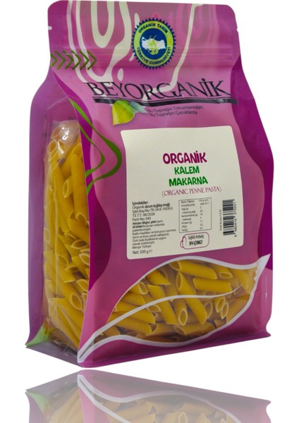 Organik Kalem Makarna Uzun Penne 500gr