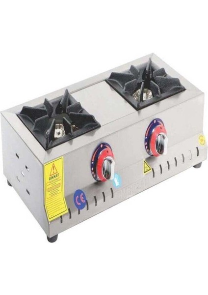 2 Li Set Üstü Mini Ocak/doğalgaz Çelik / Tek Ebat