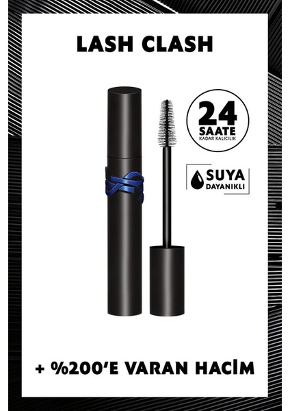 Lash Clash Yüksek Hacim Veren Suya Dayanıklı Siyah Maskara 3614273993760