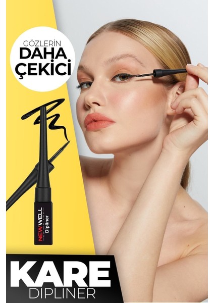 Kare Dipliner - Kolay Uygulama, Kalıcı Etki, Siyah, 2'li Set, Profesyonel Makyaj İçin Hassas Uç fırsatları