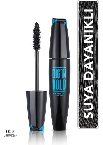 Suya Dayanıklı Hacim Veren Maskara (Siyah) - Big N Bold Mascara - 002 - 8682536040419