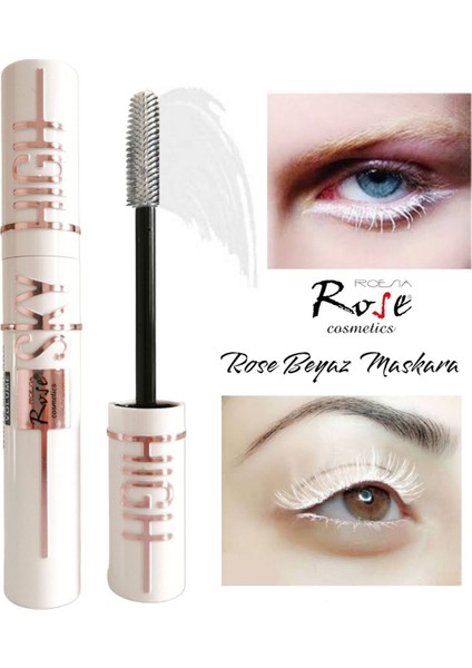 Rose Sky Hıgh Beyaz Maskara - Rose Sky High White Mascara