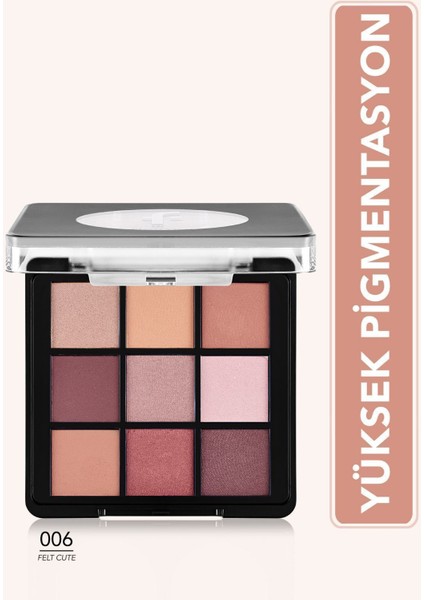 Mat & Işıltılı Kremsi Far Paleti - Eye Shadow Palette - 006 Felt Cute - 8682536048484