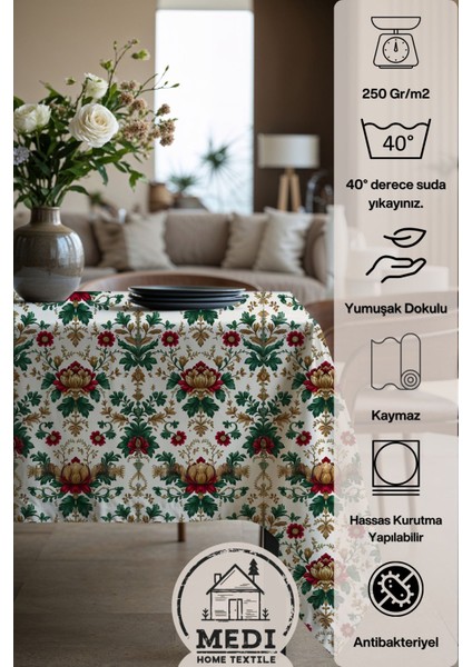Exclusive Series Glasıa Kadife Dokulu Dertsiz Masa Örtüsü