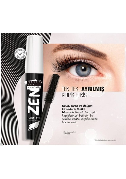 Zen Siyah Maskara 8 ml Büyük Boy Hacim Veren ve Uzatma Etkili Kirpik Maskarası modelleri