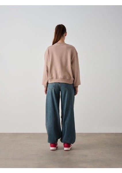 Kız Çocuk Kışlık Denim Garnilli 3 Iplik Tasarım Pantolon modelleri