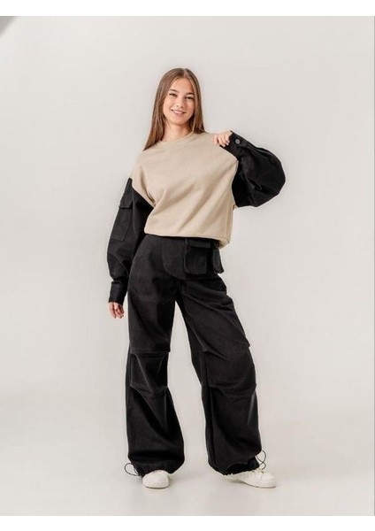 Kız Çocuk Takma Kemerli Gabardin Pantolon fiyatları