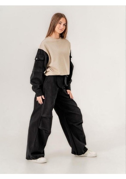Kız Çocuk Takma Kemerli Gabardin Pantolon modelleri