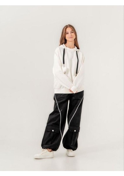 Kız Çocuk Mevsimlik Paçası Cepli Gabardin Pantolon modelleri